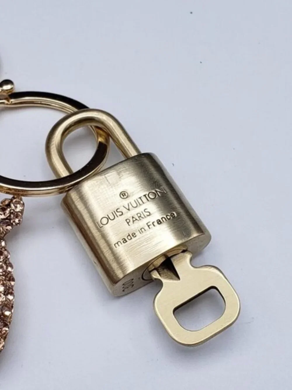 LV Gold Padlock & Key 🔒 Authentic Louis Vuitton Bag Unbranded Elephant Charm
